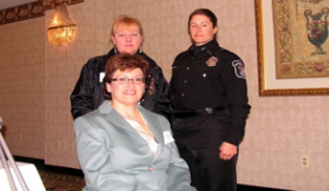 Instructor Dr. Beverly Blinn-Knapp with two attendees.