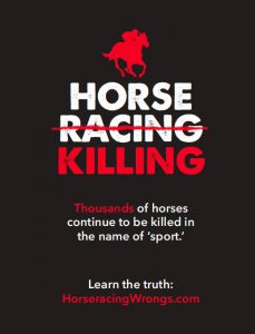 Horseracing protest at Saratoga Racetrack Sun Aug 7 2016 11am to 1pm