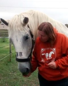 Colleen Segarra with Retired Carriage Horse