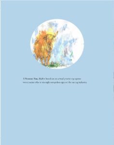Back cover of book I Promise You, Bolt