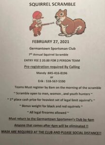 Squirrel Scramble (Hunt, Slaughter) sponsored by Germantown Sportsmen's Club